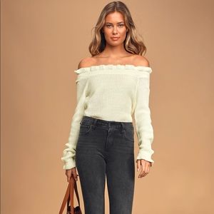 Lulus Staying Stylish Off-The-Shoulder Sweater